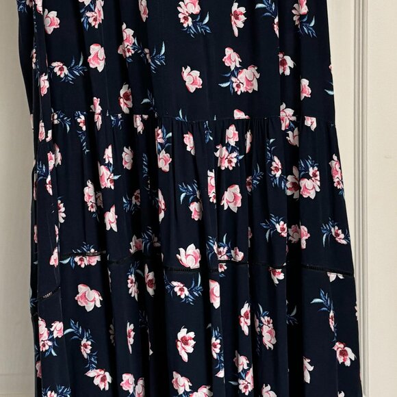 Lug Von Siga Maxi Blue w/ Pink Floral Dress - Size 42FR/US10 - Picture 7 of 16